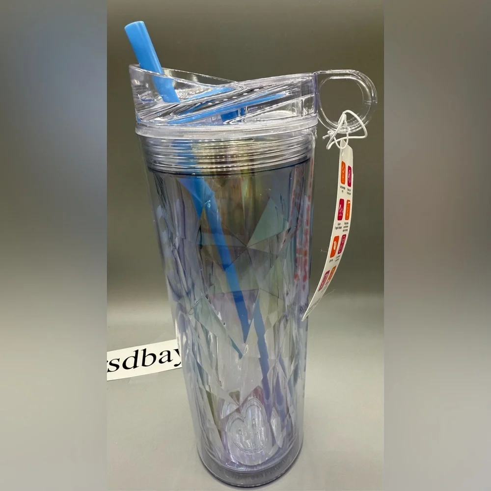 RARE - NEW Dunkin' Summer 2025 Sipper Chiseled Ice /24oz Tumbler/ BLUE / NWT - Picture 2 of 6